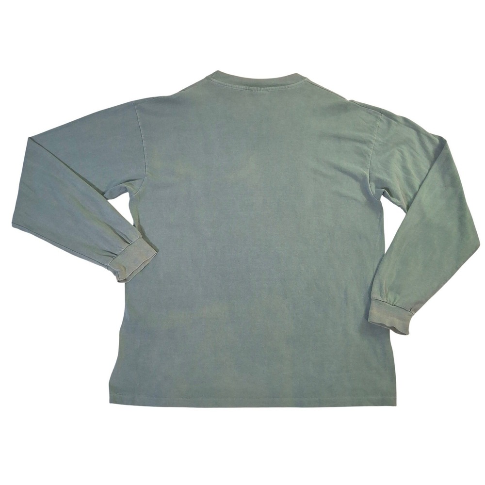 Vintage Brown University Long Sleeve T-Shirt Men's Large Green Anvil Made in USA - Picture 2 of 8
